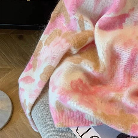 フラワーグラデーション ニット