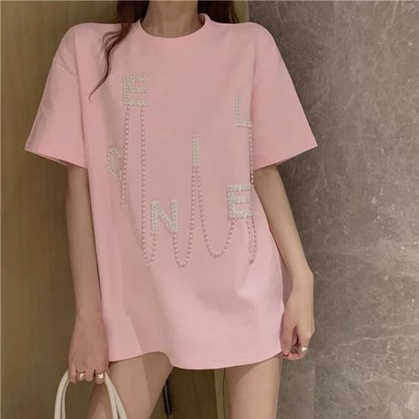 パール ピンクTシャツ