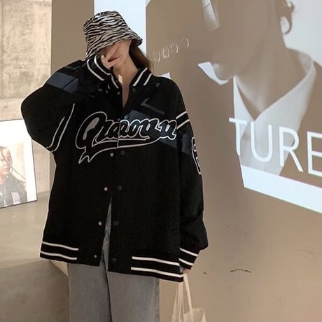 ロゴ オーバー ブルゾン 3色展開