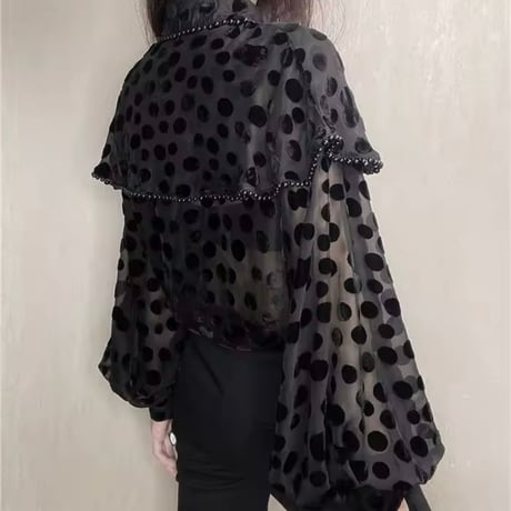 ドットパールブラウス 2色展開