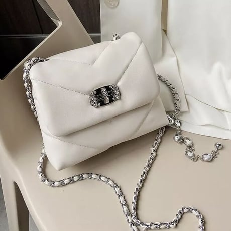 ビジューストラップ チェーンバッグ 4色展開