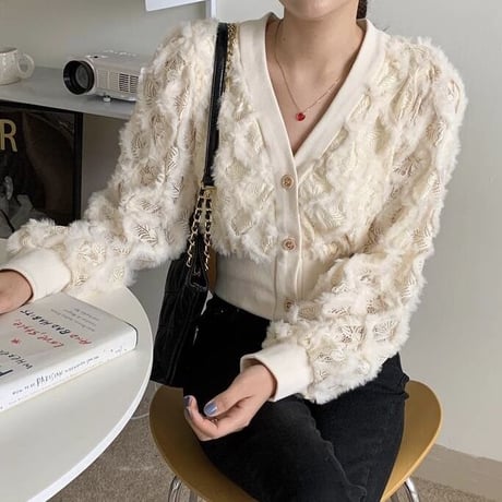 タッセルクロス カーディガン 2色展開