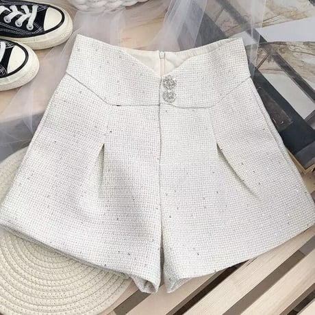 ダブルビジュー ツイードショートパンツ 2色展開