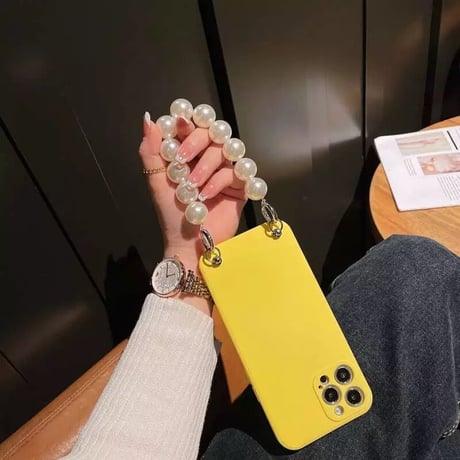 パールストラップ iPhoneケース 4色展開