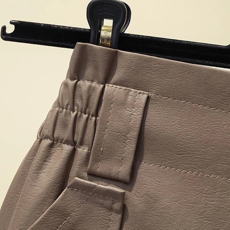 タグパッチワーク レザースカート 3色展開