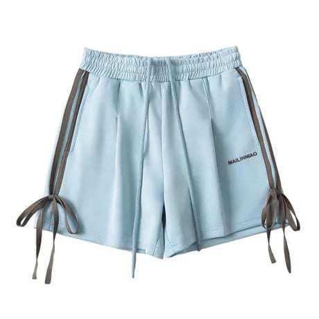 サイドリボン スウェットショートパンツ 5色展開