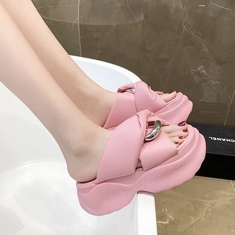 シルバーモチーフ クッションサンダル 3色展開