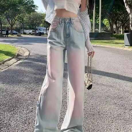 ブラッシュピンクデニムパンツ