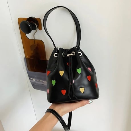 ハートステッチ ポシェットバッグ 3色展開
