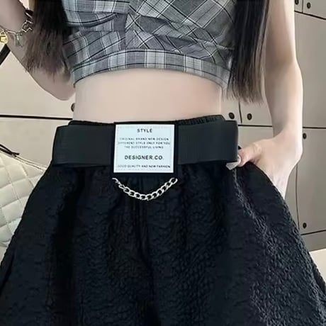 リボンタグフレアパンツ 2色展開