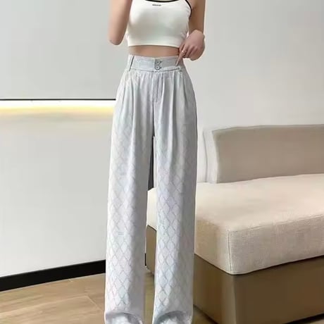 クロスデザインワイドドレープパンツ 2色展開