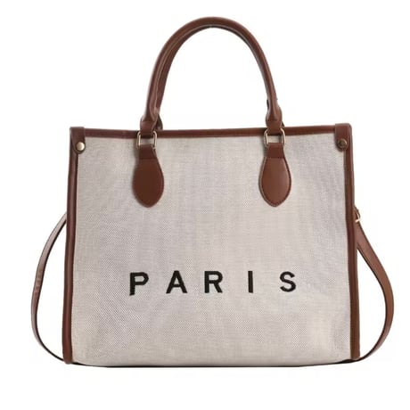 【2サイズ】PARISキャンバストートバッグ 2色展開
