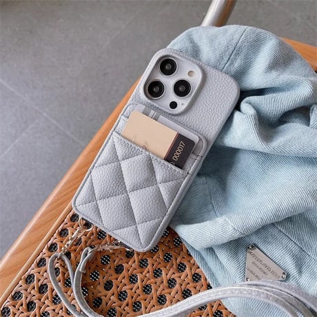カードケース キルティングストラップiPhoneケース 8色展開