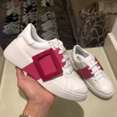 サイドスクエアバックル スニーカー 4色展開