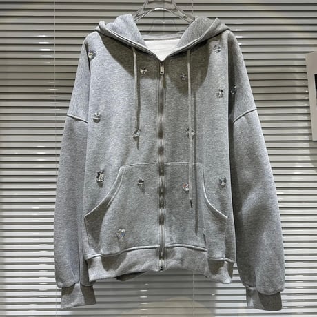 クリスタルビジュー スウェットセットアップ 3色展開