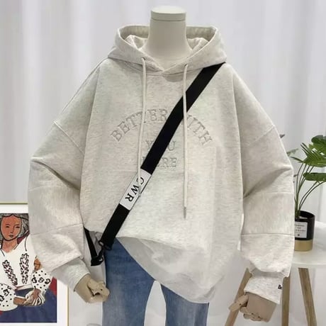 スリーブロゴ レタールーズパーカー 5色展開