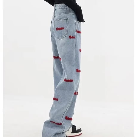 レッドワッフル ウォッシュデニムパンツ