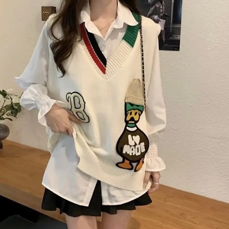 ダックデザイン ニットベスト 4色展開
