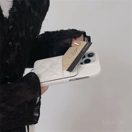カードケース キルティングストラップiPhoneケース 8色展開