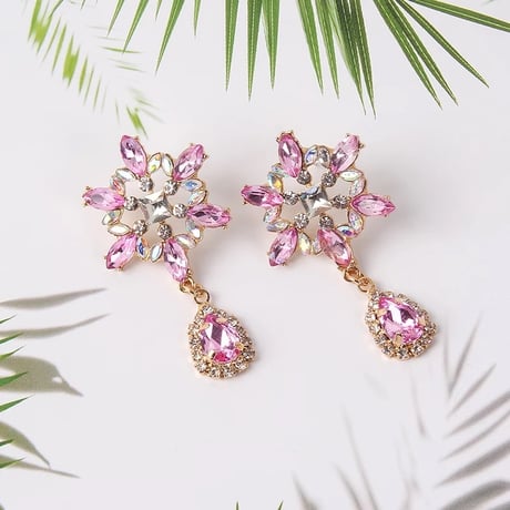 スノーフレークジュエリーピアス 2色展開