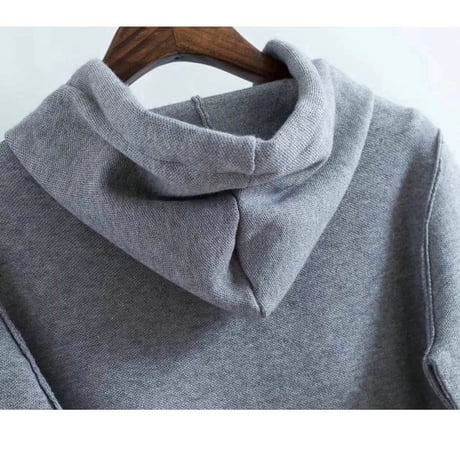 ビジューストラップ ニットフーディ3色展開