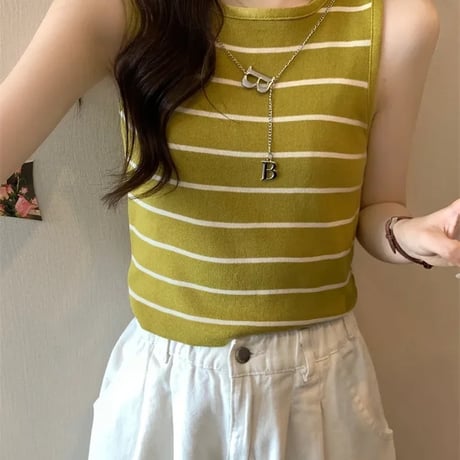 シルバーチェーン タンクトップ 5色展開