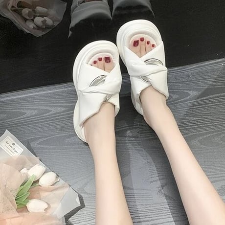 シルバーモチーフ クッションサンダル 3色展開