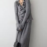 フリルニットセットアップ 4色展開