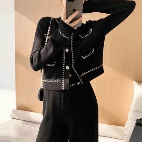 ステッチライン ニットセットアップ 3色展開