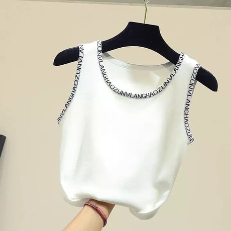 ロゴ サマーニット タンクトップ 2色展開