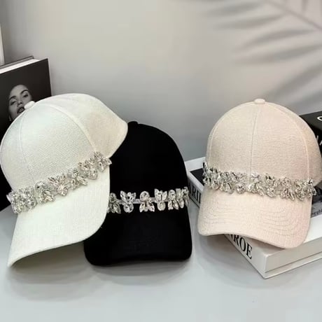 ビジューラインキャップ 3色展開