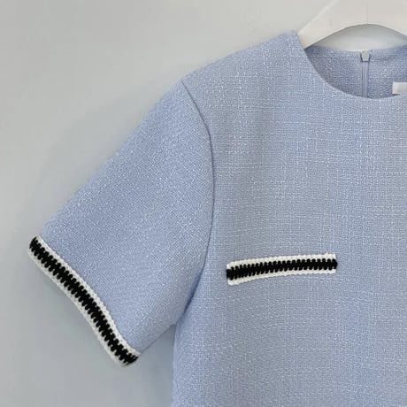 サマーツイード ステッチワンピース 2色展開