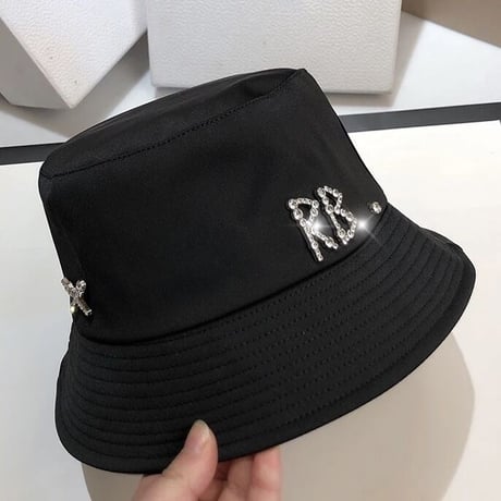 ストーンモチーフ バケットハット 2色展開