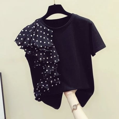 ドットハーフフリル Tシャツ 2色展開