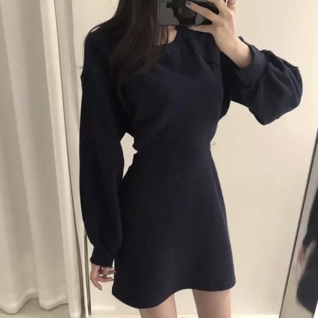 バックスリット スウェットワンピース 3色展開