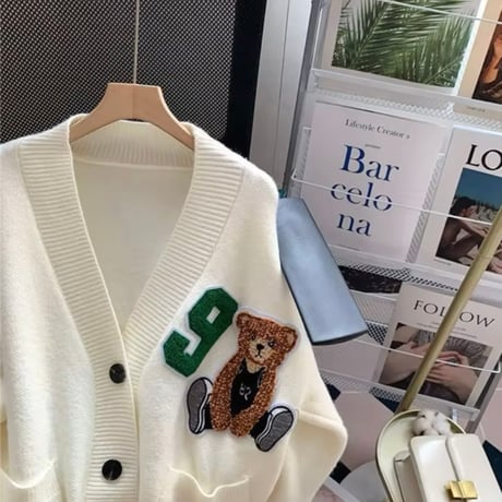 ナインベアーワッペンカーディガン 3色展開