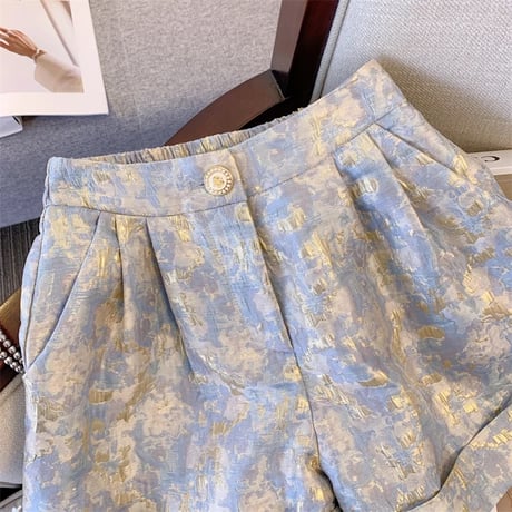 ゴールドプリント ショートパンツ