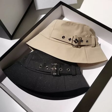 ベルトモチーフ ラメバケットハット 2色展開