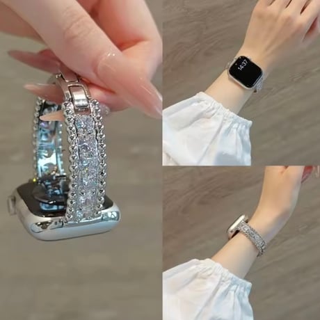 Applewatch ジルコニアストーンベルト 4色展開