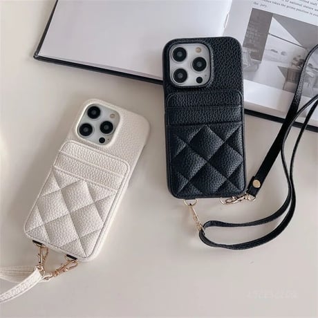 カードケース キルティングストラップiPhoneケース 8色展開