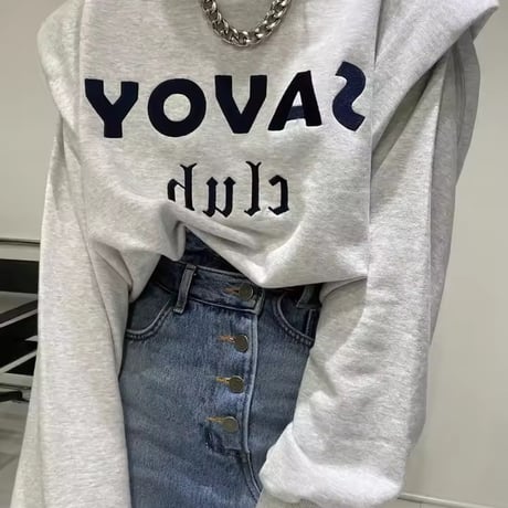 ビッグレタースウェットトップス 3色展開