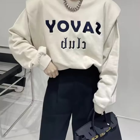 ビッグレタースウェットトップス 3色展開