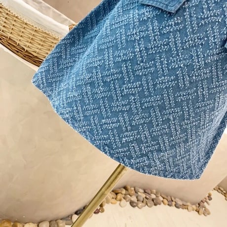 クロスステッチ デニムスカートセット 2色展開