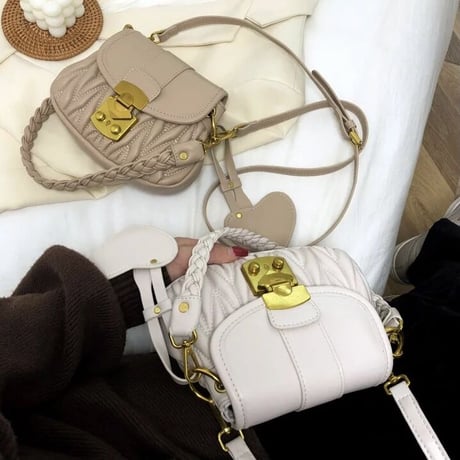ハートストラップ キルティングバッグ 3色展開