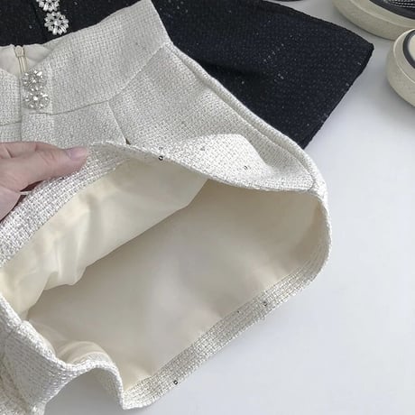 ダブルビジュー ツイードショートパンツ 2色展開