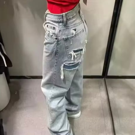 バッククラッシュデニムパンツ
