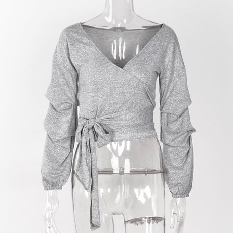 スリーブクリス クロストップス 2色展開