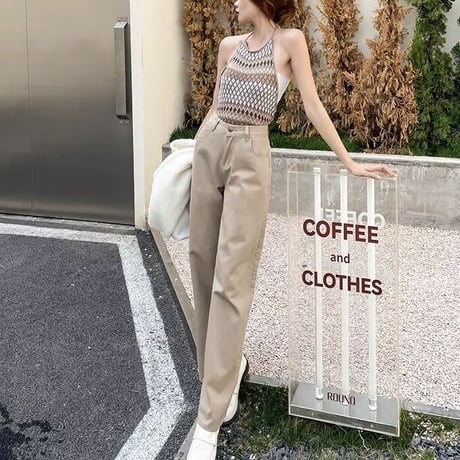 【Yellow XSサイズ即納】ハイウエスト カラーデニムパンツ 4色展開
