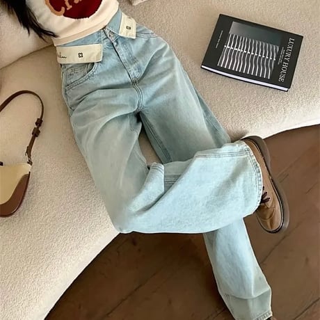 フォルダーロゴ デニムパンツ