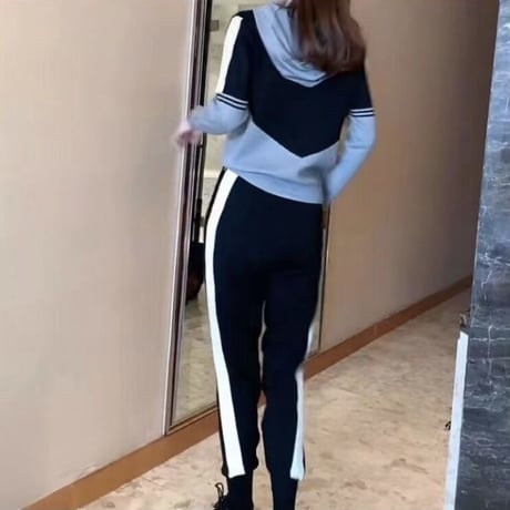 コントラストカラー ジッパーセットアップ 3色展開
